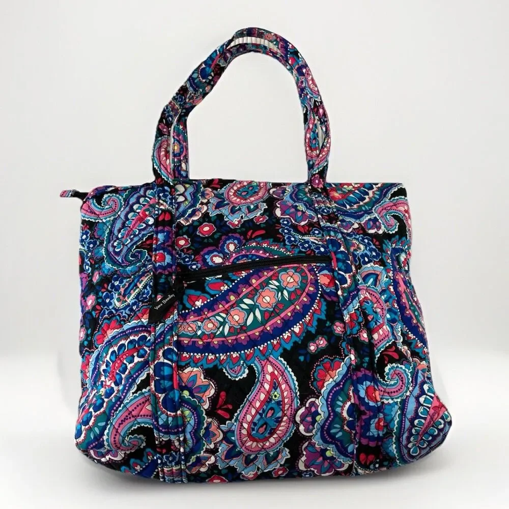 Vera Bradley Glenna Diaper Bag Haymarket Paisley Quilted Floral Tote